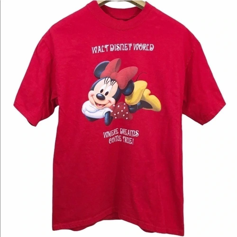 Disneyland Shirt Walt Disney Unisex Minnie Mouse Short Sleeve Top Souvenir - Picture 1 of 7